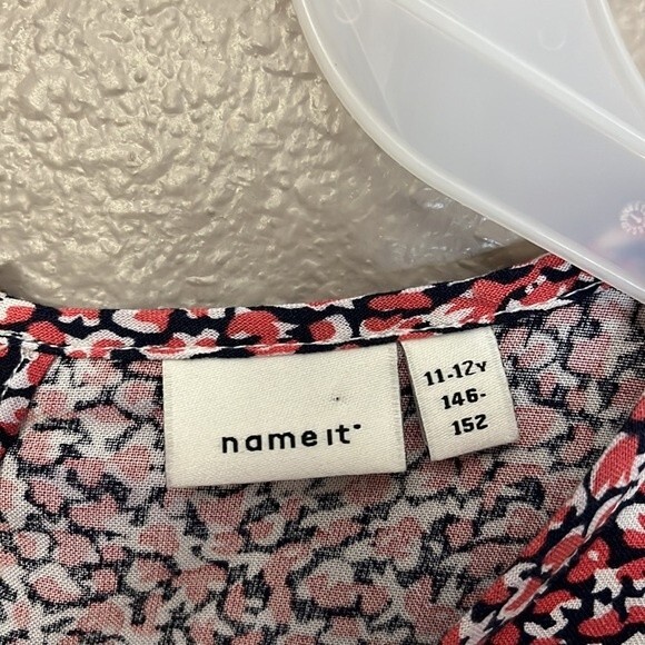 Name it girl abstract fall baby doll blouse size 11-12Y burnt orange/black/white - Picture 6 of 11